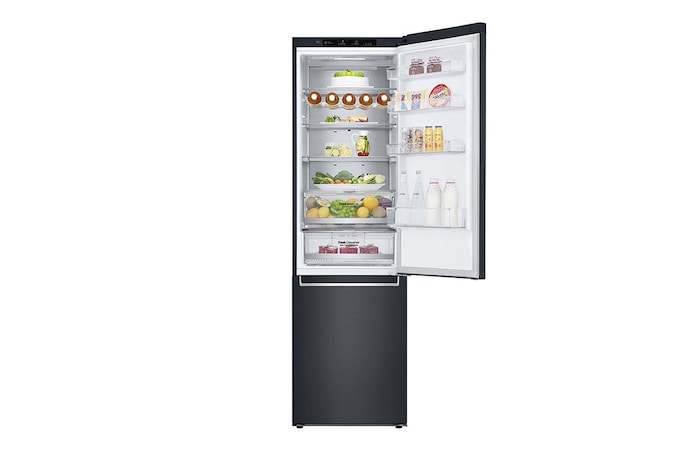LG 384L Tall Fridge Freezer Total No Frost, Matte Black, GBB92MCBAP