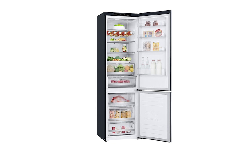 LG 384L Tall Fridge Freezer Total No Frost, Matte Black, GBB92MCBAP