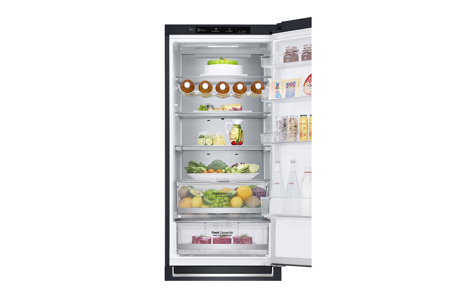 LG DoorCooling™ GBB92MCBKP Fridge Freezer, 384L, Matte Black, GBB92MCBKP