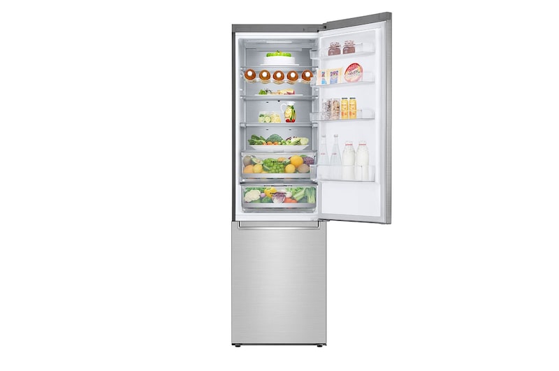 LG 384L Tall Fridge Freezer Total No Frost, Stainless Steel, GBB92STACP