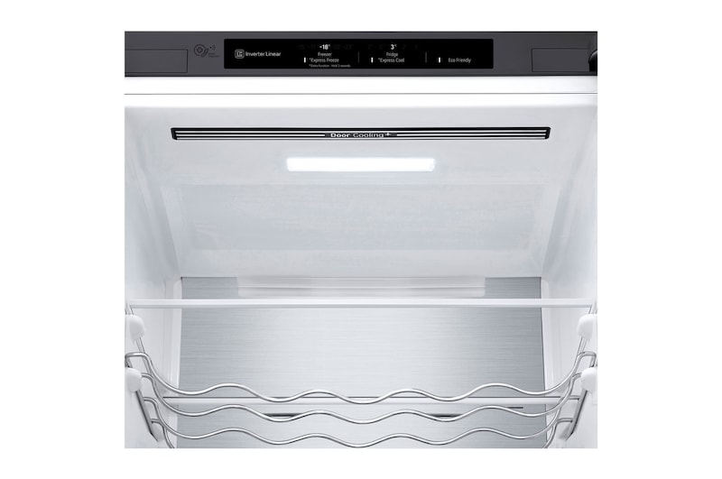 LG 384L Tall Fridge Freezer Shiny Steel Total No Frost, GBD62PZYFN