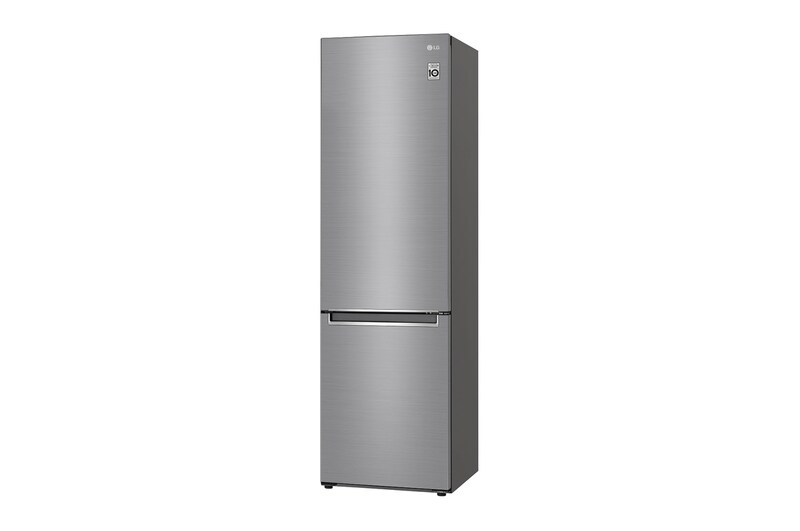 LG 384L Tall Fridge Freezer Shiny Steel Total No Frost, GBD62PZYFN
