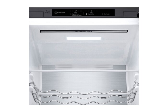 LG 384L Tall Fridge Freezer Shiny Steel Total No Frost, GBD62PZYFN