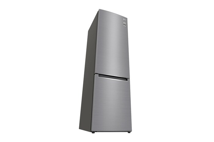LG 384L Tall Fridge Freezer Shiny Steel Total No Frost, GBD62PZYFN
