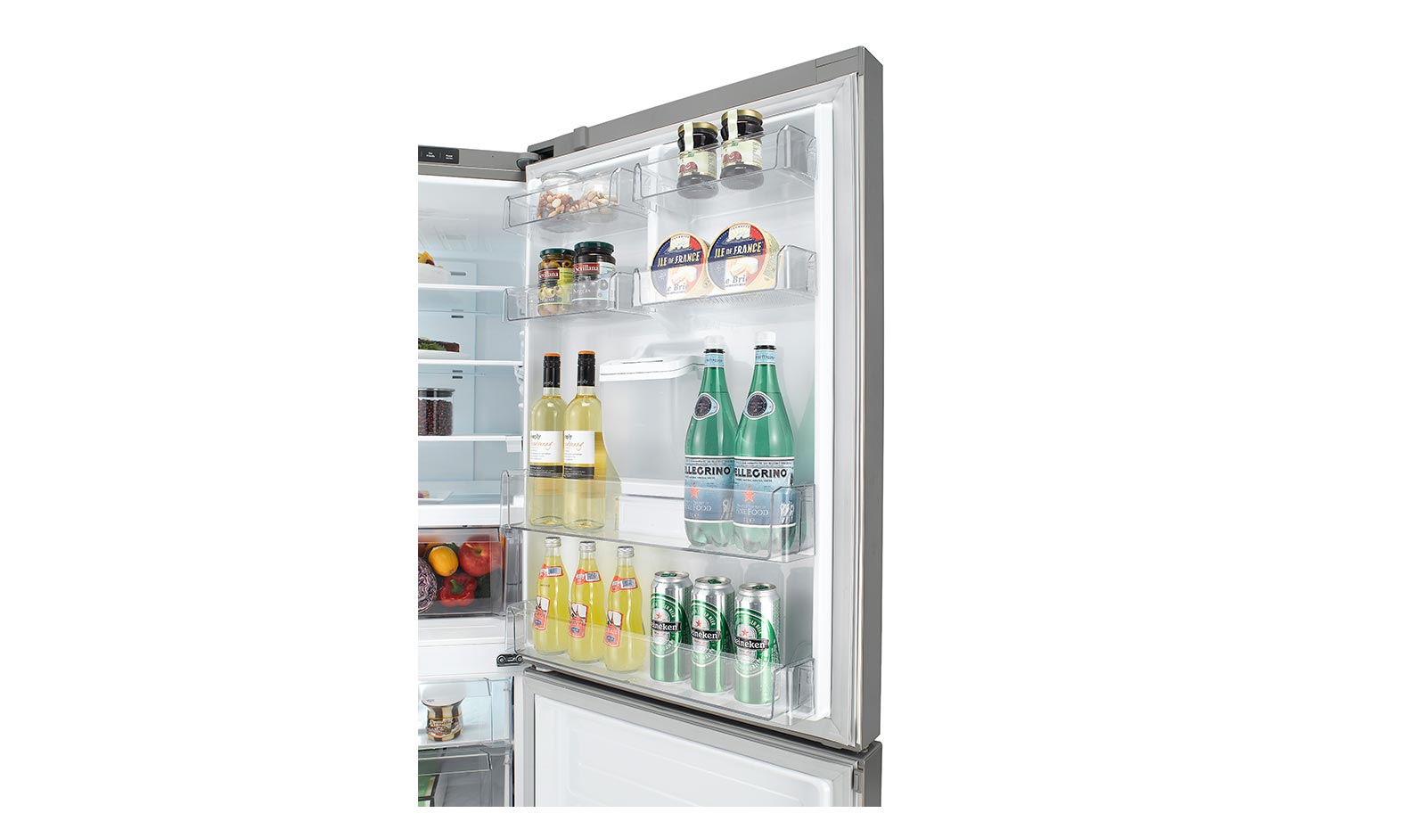 LG Fridge Freezer with Total No Frost, Premium Interior and Inverter Linear Compressor, GBF548PZDZH