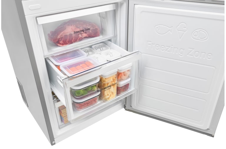 LG Smart Fridge Freezer with Full Wine Rack and Water Dispenser, GBF60NSFZB