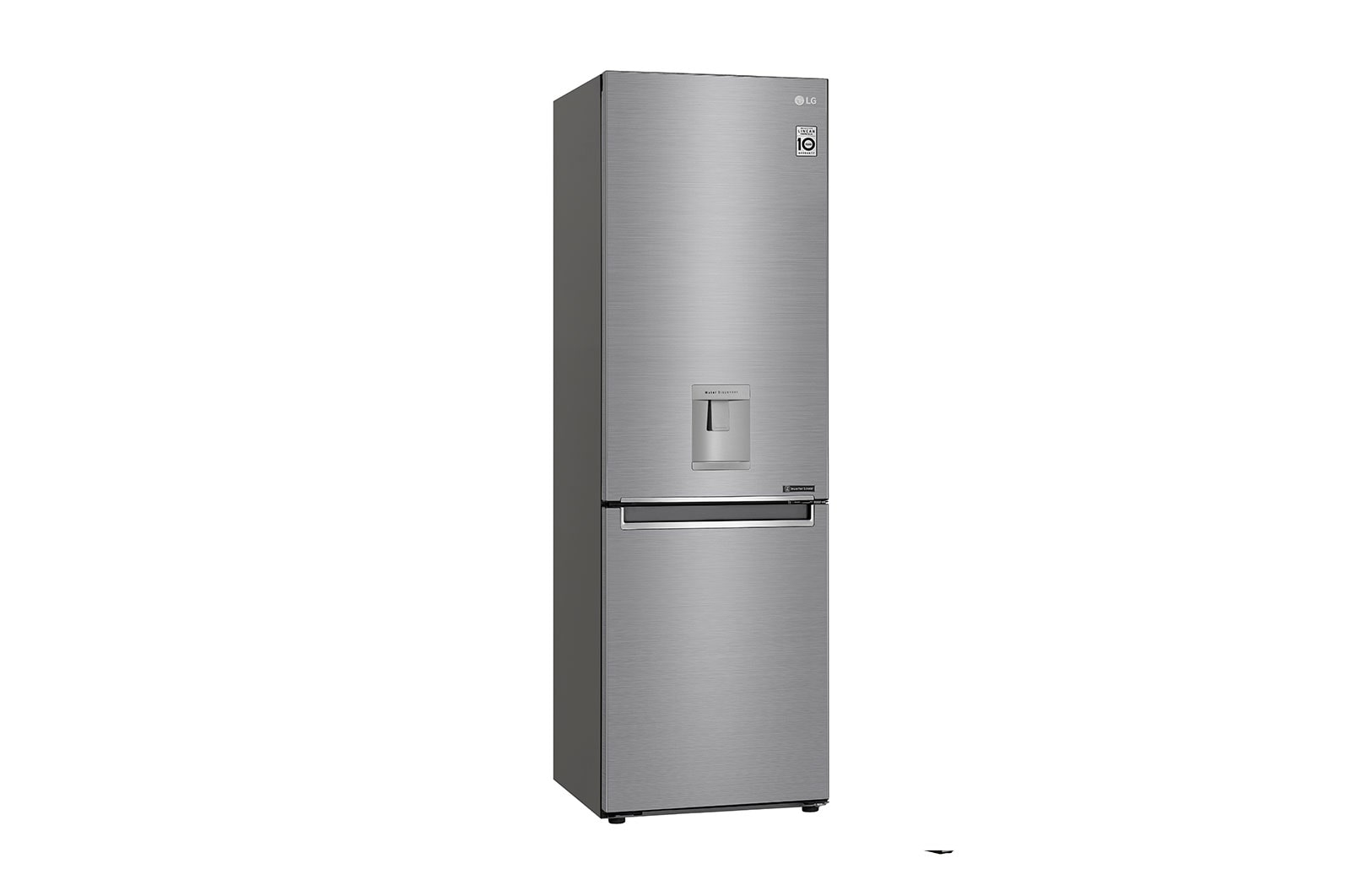 LG DoorCooling™ GBF61PZJZN Fridge Freezer, 337L, Shiny Steel, GBF61PZJZN