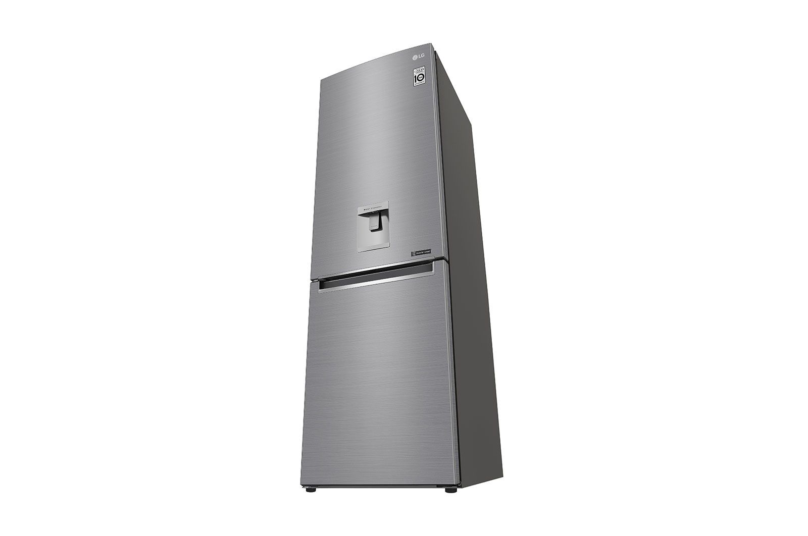 LG DoorCooling™ GBF61PZJZN Fridge Freezer, 337L, Shiny Steel, GBF61PZJZN