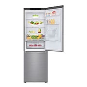 LG DoorCooling™ GBF61PZJZN Fridge Freezer, 337L, Shiny Steel, GBF61PZJZN