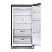 LG DoorCooling™ GBF61PZJZN Fridge Freezer, 337L, Shiny Steel, GBF61PZJZN