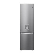 Front view of 383L Tall Fridge Freezer Shiny Steel Water Dispenser(GBF62PZJMN)