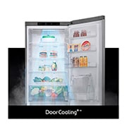 LG 383L Tall Fridge Freezer Shiny Steel Water Dispenser, GBF62PZJMN