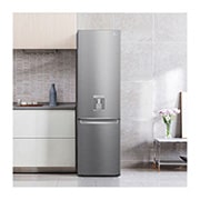 LG 383L Tall Fridge Freezer Shiny Steel Water Dispenser, GBF62PZJMN