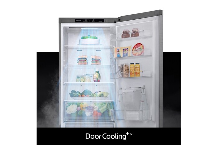 LG 383L Tall Fridge Freezer Water Dispenser, Shiny Steel, GBF62PZJMN