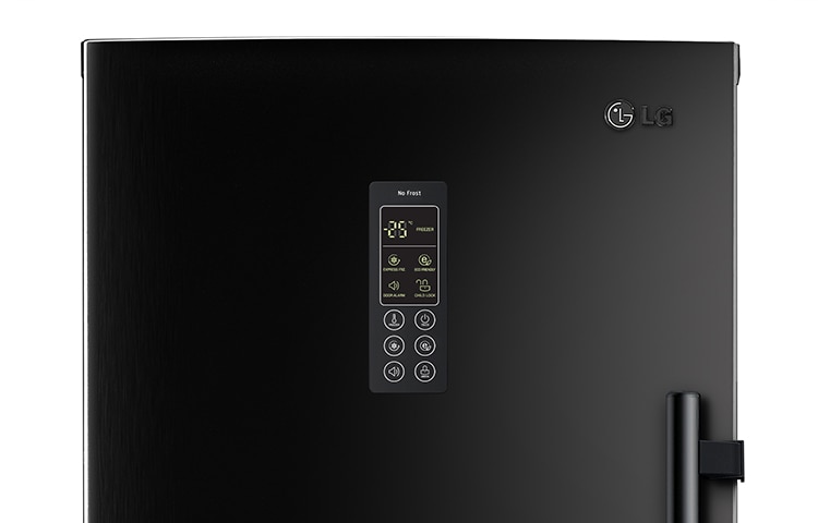 LG A+ Energy Rated Black Larder style fridge, large capacity, non-plumbed water dispenser., GL5141WBAW1