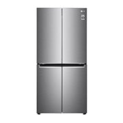 Front view of 530L Multi Door Fridge Freezer Shiny Steel Total No Frost(GMB844PZFG)