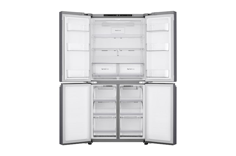 LG 530L Multi Door Fridge Freezer Shiny Steel Total No Frost, GMB844PZFG