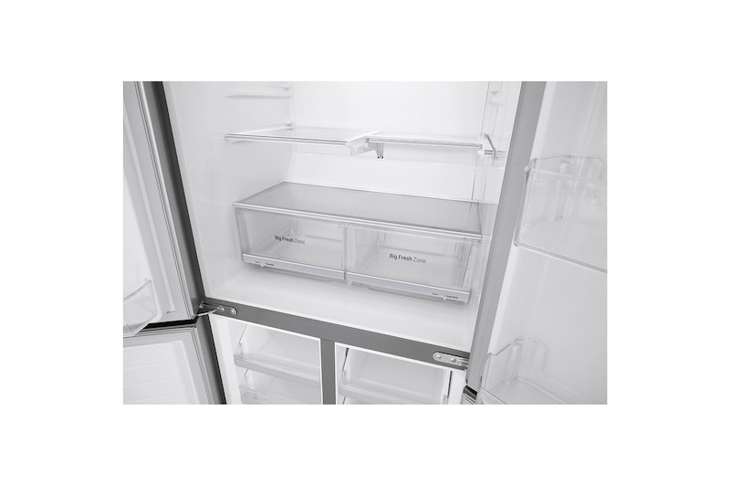 LG 530L Multi Door Fridge Freezer Shiny Steel Total No Frost, GMB844PZFG