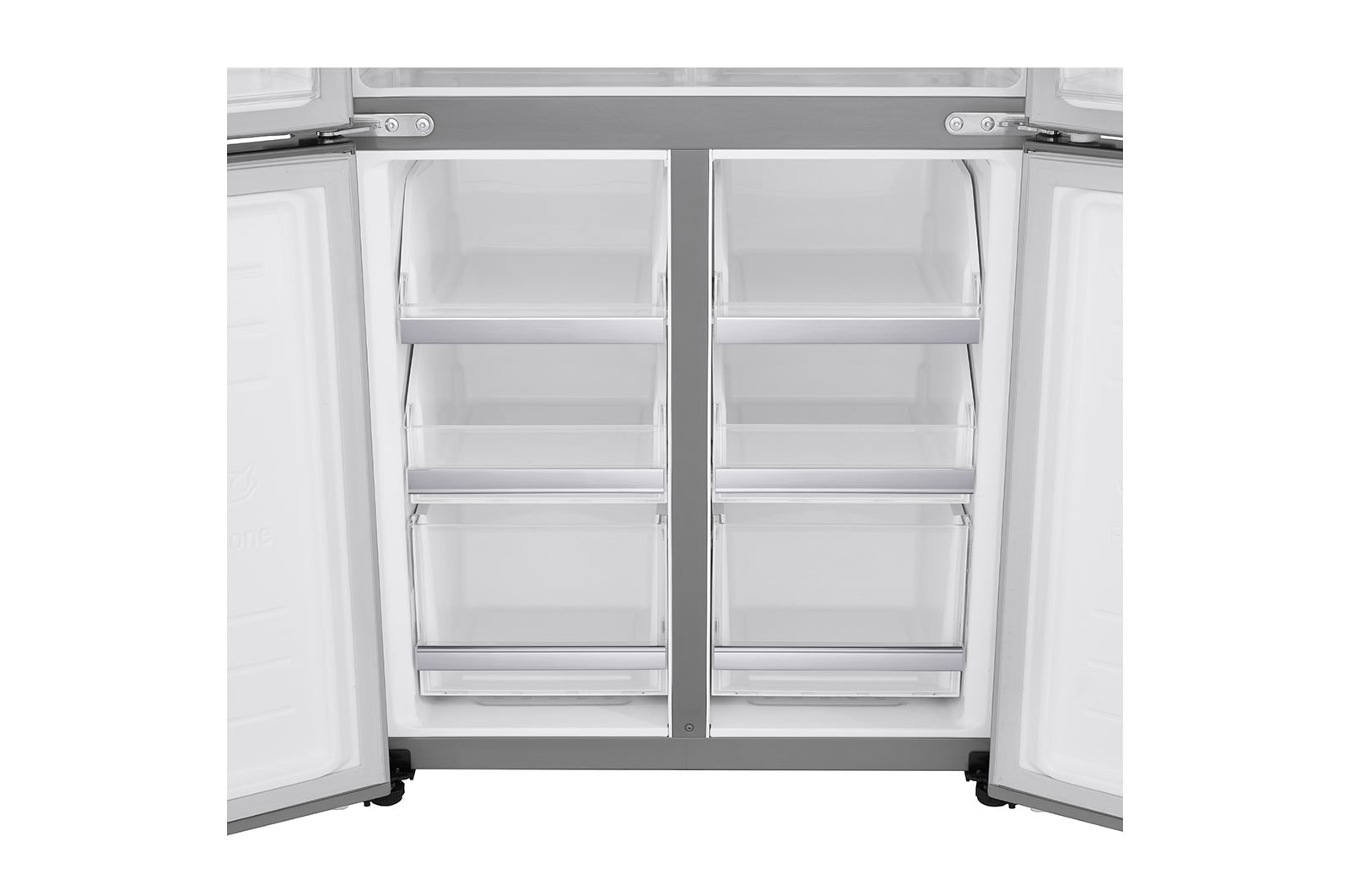 LG 530L Multi Door Fridge Freezer Shiny Steel Total No Frost, GMB844PZFG
