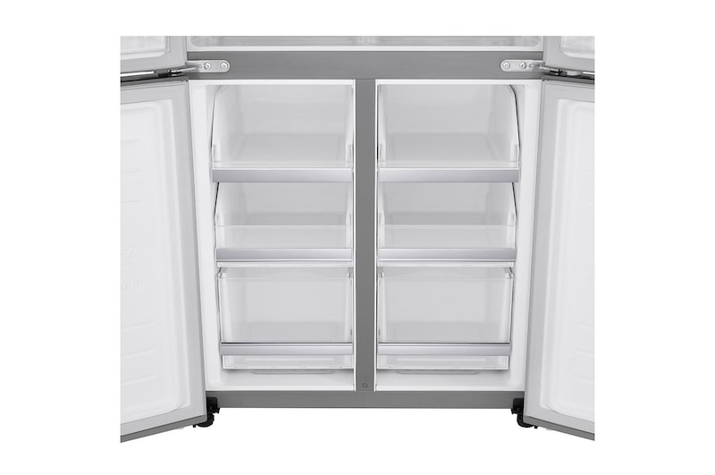 LG 530L Multi Door Fridge Freezer Shiny Steel Total No Frost, GMB844PZFG