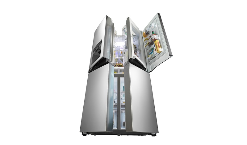 LG A+ Energy Rated Multidoor Refrigerator with Door-in-Door™ and Plumbed Water & Ice Dispenser, GMJ916NSHV