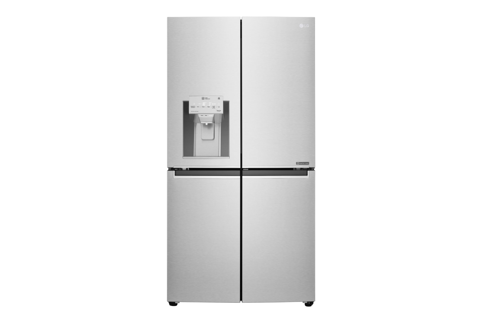 Front view of LG Door-in-Door® GMJ936NSHV Multi Door  Smart  Fridge Freezer - Premium Steel GMJ936NSHV