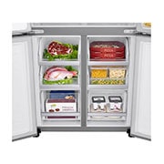 LG 506L Multi Door Fridge Freezer Shiny Steel Water & Ice Dispenser, GML844PZ6F