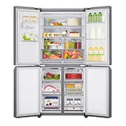 LG 506L Multi Door Fridge Freezer Shiny Steel Water & Ice Dispenser, GML844PZ6F