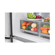 LG 506L Multi Door Fridge Freezer Shiny Steel Water & Ice Dispenser, GML844PZ6F
