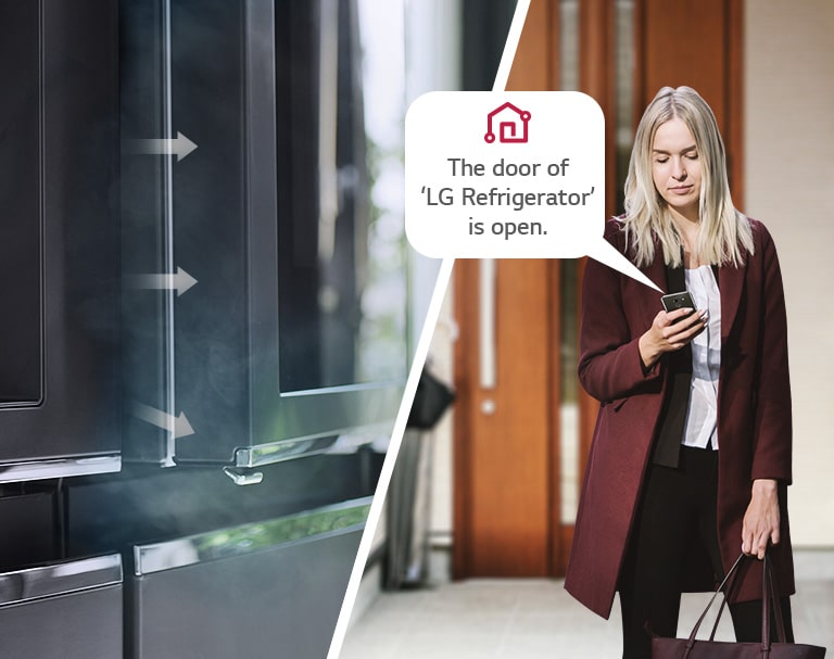 LG ThinQ® allows you to remotely manage key features of your fridge with Wi-Fi