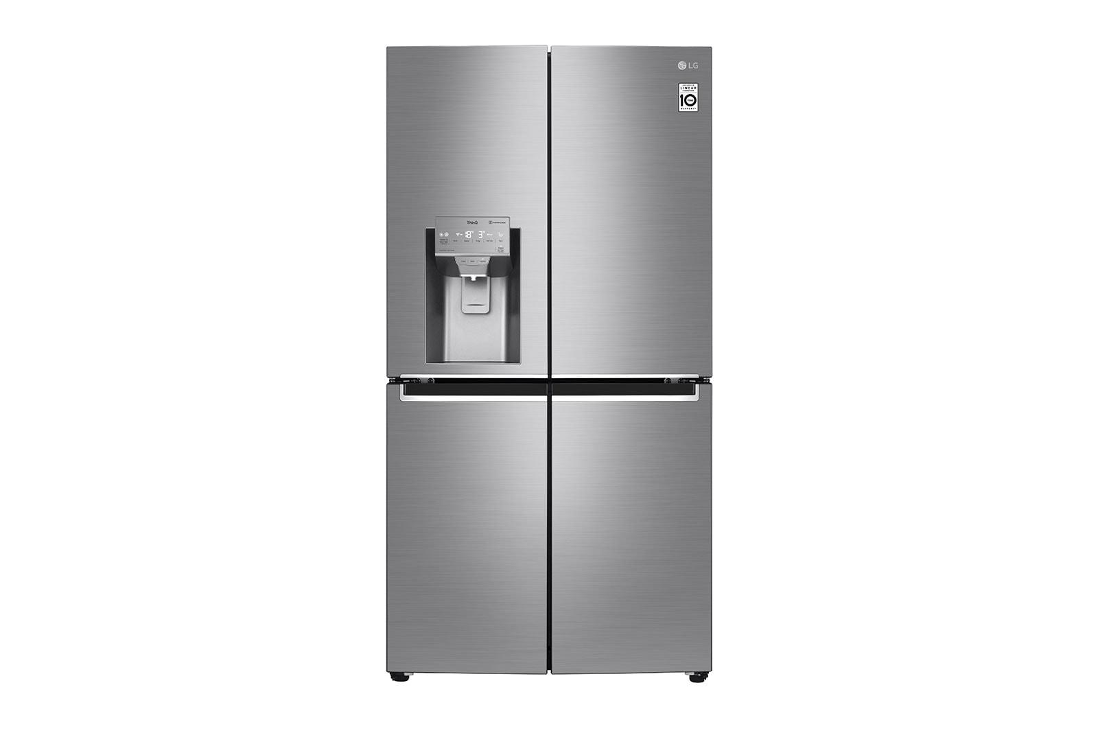 Front view of 641L Multi Door Fridge Freezer Shiny Steel Total No Frost(GML945PZ8F)