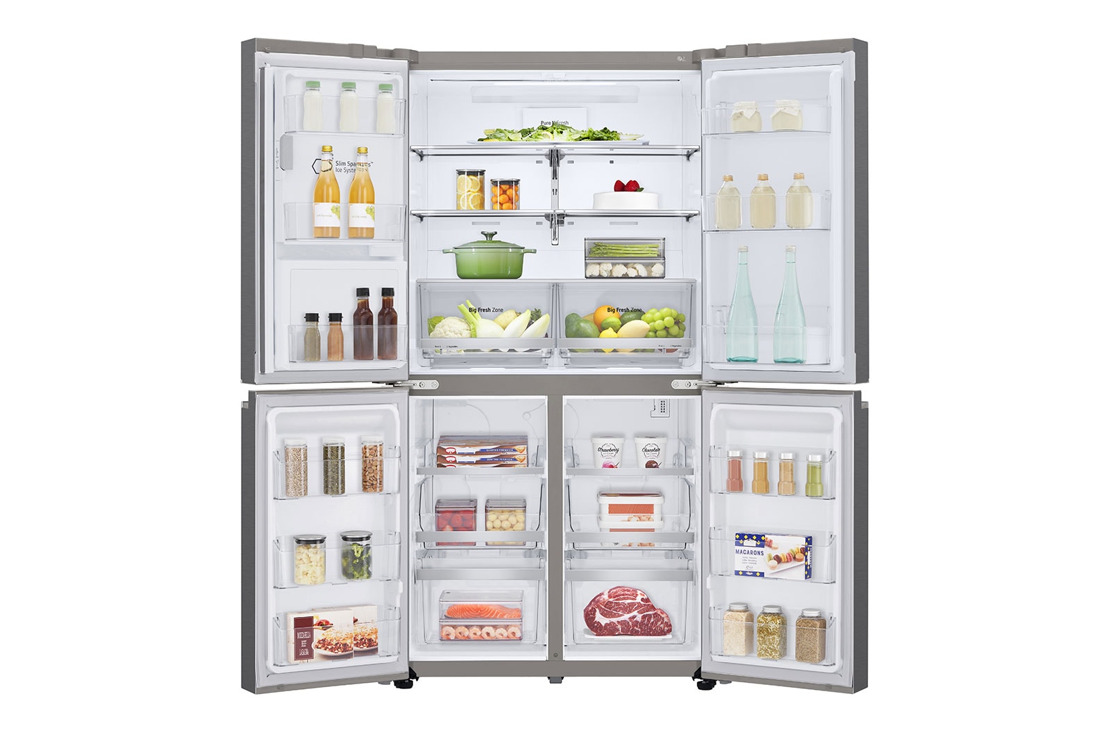 LG 641L Multi Door Fridge Freezer Shiny Steel Total No Frost, GML945PZ8F