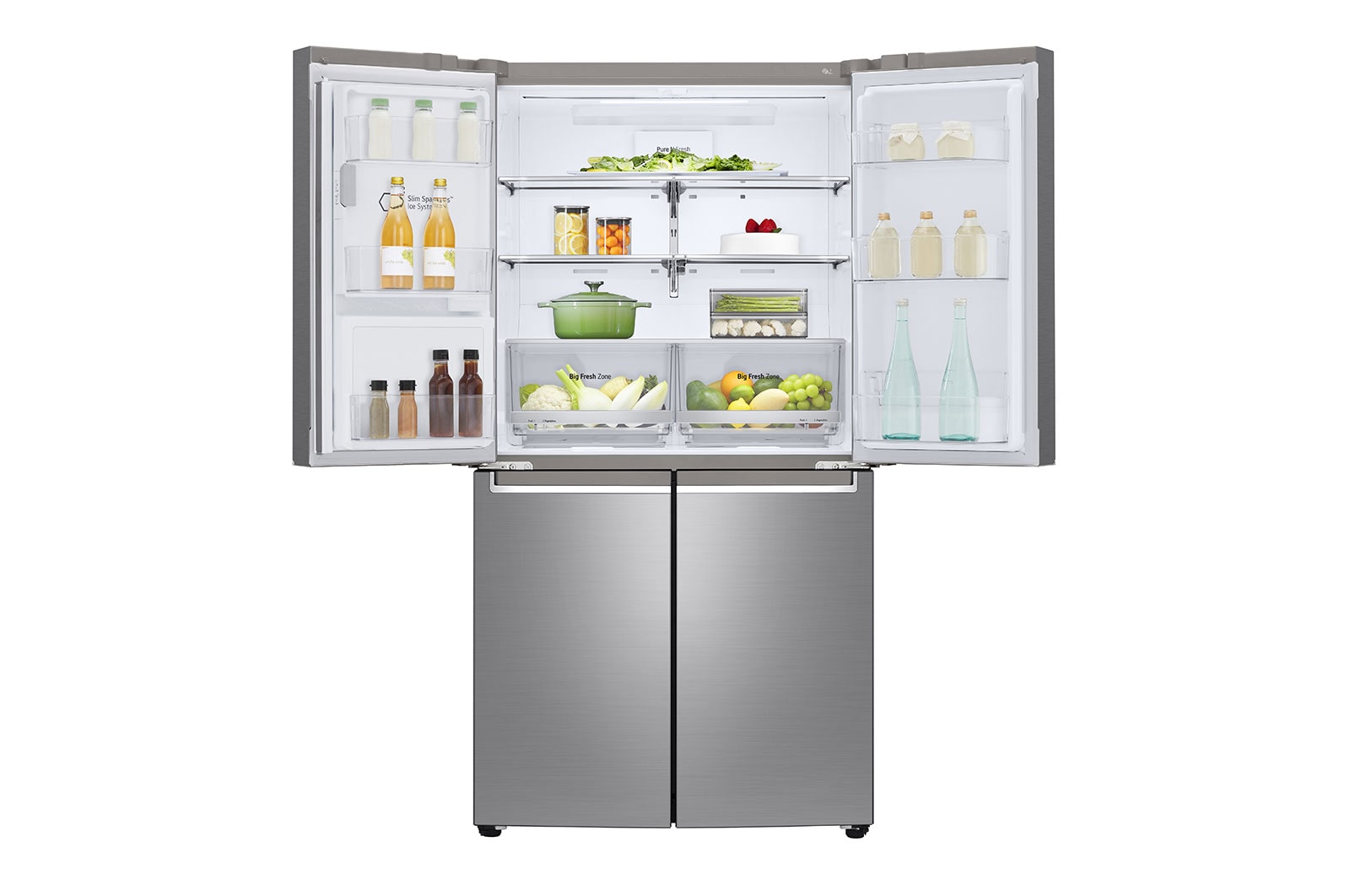 LG 641L Multi Door Fridge Freezer Shiny Steel Total No Frost, GML945PZ8F