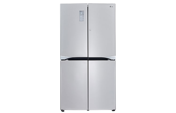 Front view of A&#43; ENERGY RATED DOOR-IN-DOOR SIDE-BY-SIDE PREMIUM STEEL FRIDGE FREEZER GMM916NSHV