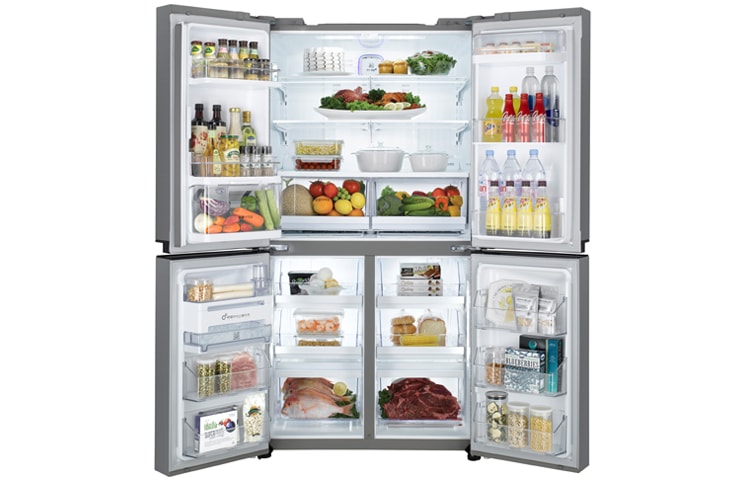 LG A+ ENERGY RATED DOOR-IN-DOOR SIDE-BY-SIDE PREMIUM STEEL FRIDGE FREEZER, GMM916NSHV