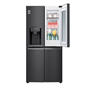 LG 508L InstaView™ American Style Fridge Freezer Matte Black Total No Frost, GMX844MC6F