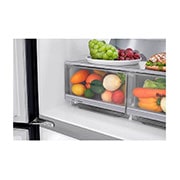 LG 508L InstaView™ American Style Fridge Freezer Matte Black Total No Frost, GMX844MC6F