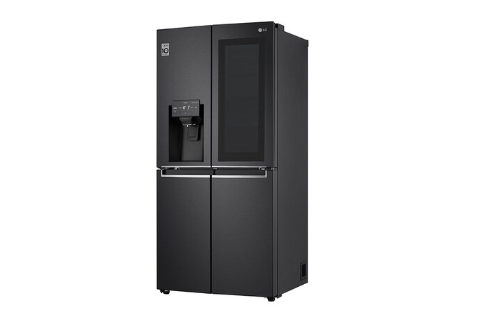 LG 508L InstaView™ American Style Fridge Freezer Matte Black Total No Frost, GMX844MC6F