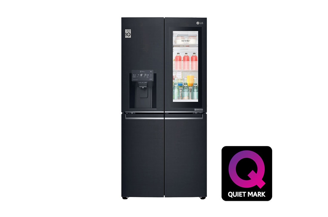 Slim French Door Fridge in Matte Black GMX844MCKV LG UK