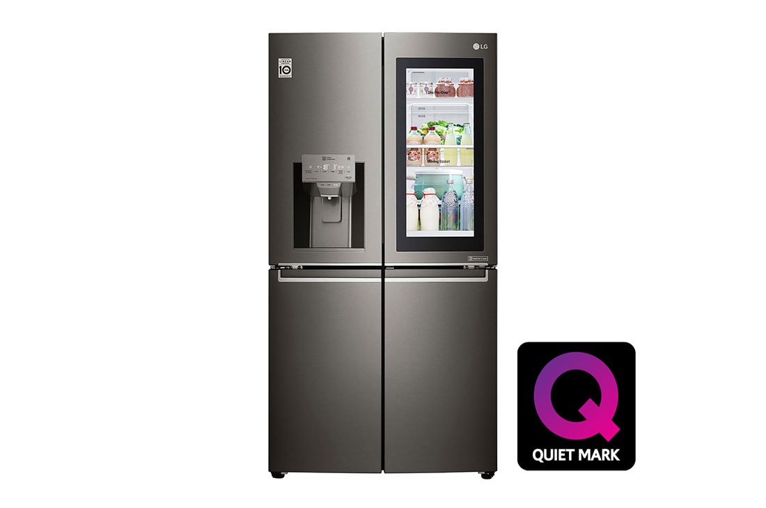 LG InstaView Door-in-Door™ GMX936SBHV Multi-Door Fridge Freezer , 571L,  American Black - F | LG UK