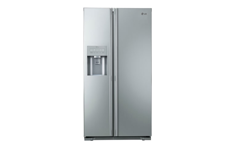 Front view of American Style Fridge Freezer in Brushed Steel GS5163AVLZ