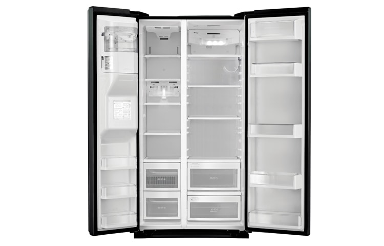 LG American style black fridge freezer, (Gross Capacity 606 Litres), GS5163WBJV