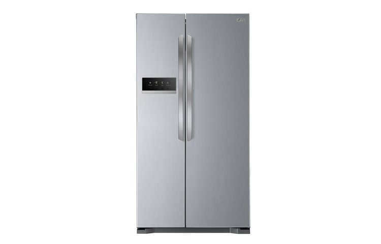 Front view of American Style Premium Steel Fridge Freezer GSB325NSQV