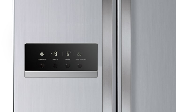 LG American Style Premium Steel Fridge Freezer, GSB325NSQV