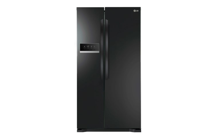Front view of American Style Black Fridge Freezer GSB325WBQV