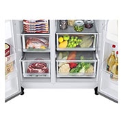 LG 655L American Style Fridge Freezer Dark Graphite Total No Frost, GSBV70DSTF