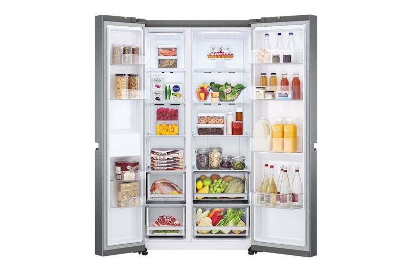 LG 655L American Style Fridge Freezer Total No Frost, Dark Graphite, GSBV70DSTF