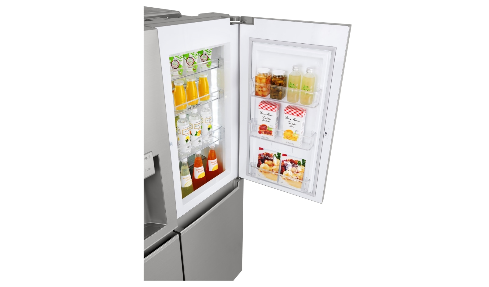 LG A+ Energy Rated Smart Refrigerator with Door-in-Door™ and Non Plumbed Water, GSJ961NSBV