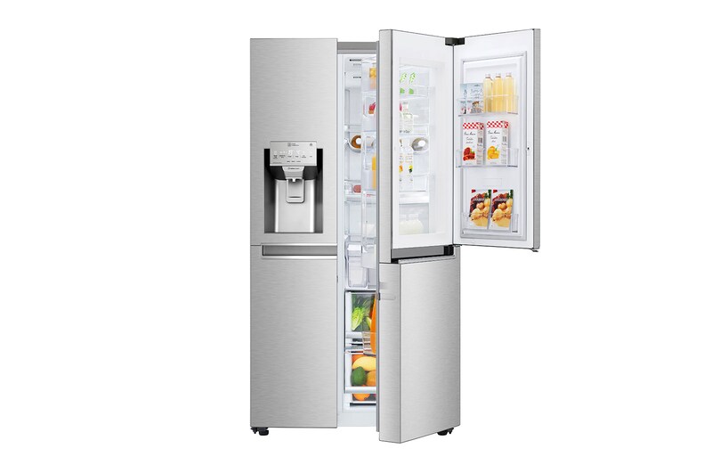 LG Door-in-Door™ GSJ961NSVV American style Fridge Freezer, 625L, Premium Steel -F, GSJ961NSVV