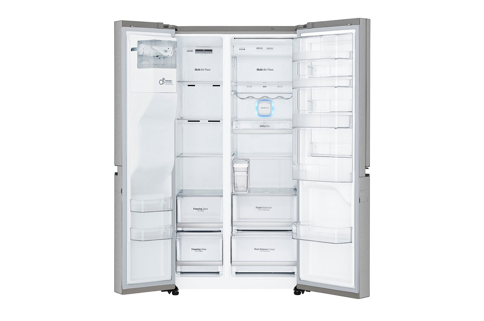 LG Door-in-Door™ GSJ961NSVV American style Fridge Freezer, 625L, Premium Steel -F, GSJ961NSVV